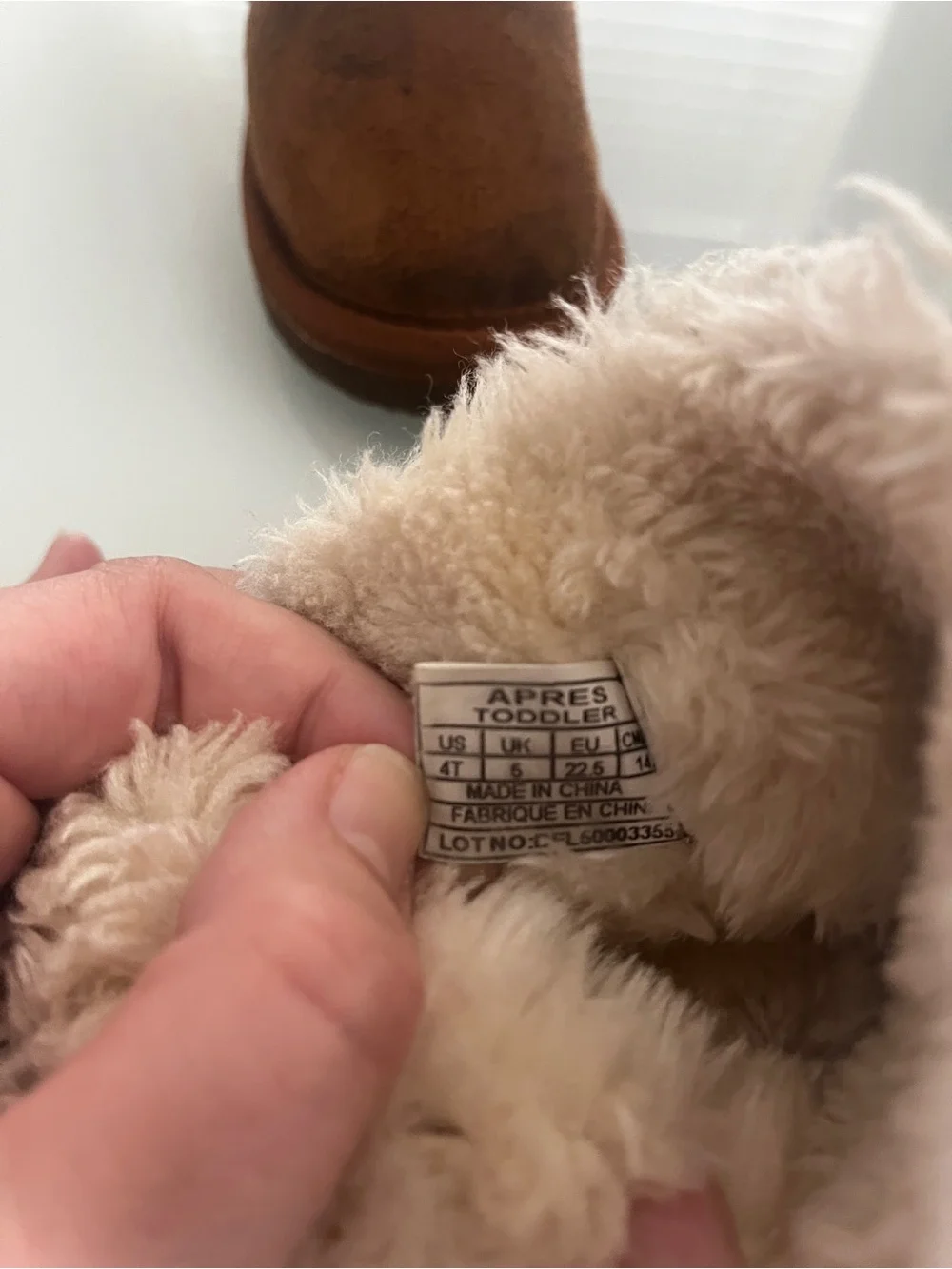 Kids Faux-Shearling Winter Boots in Brown